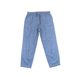 J. Crew Factory Blue Cotton Drawstring Pants Size 6